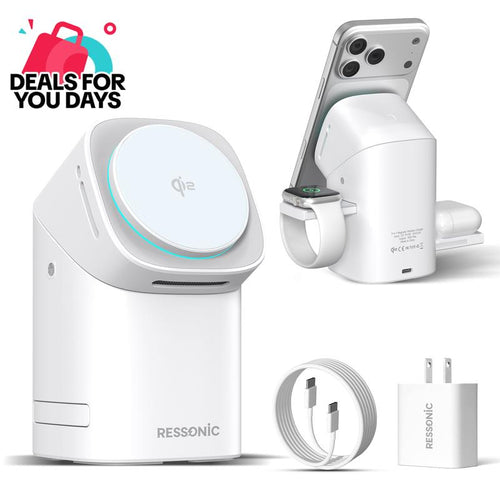 3-in-1 Wireless Charging Station: Charges iPhone, Watch, AirPods with Active Cooling and Qi2 15W