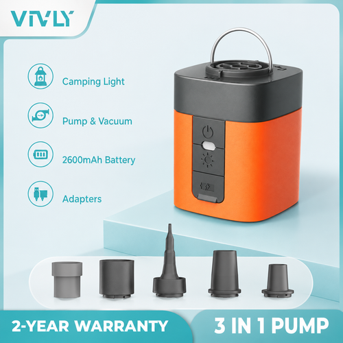 3-in-1 Mini Air Pump: Inflate in Seconds, Deflate Flat in Under a Minute