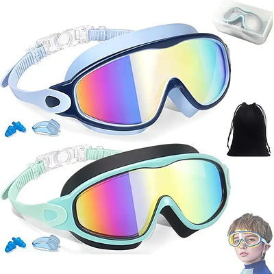 Kids Swim Goggles 2-Pack: Click and Swim