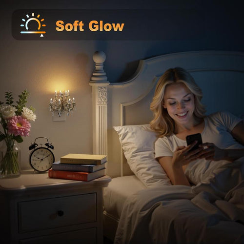 Mini Chandelier Night Light: Plug-In Romantic Glow