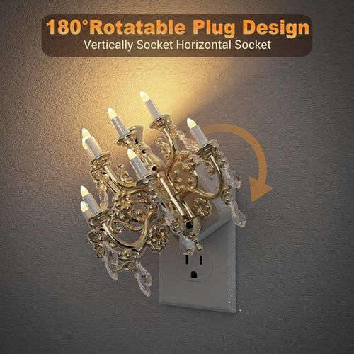 Mini Chandelier Night Light: Plug-In Romantic Glow