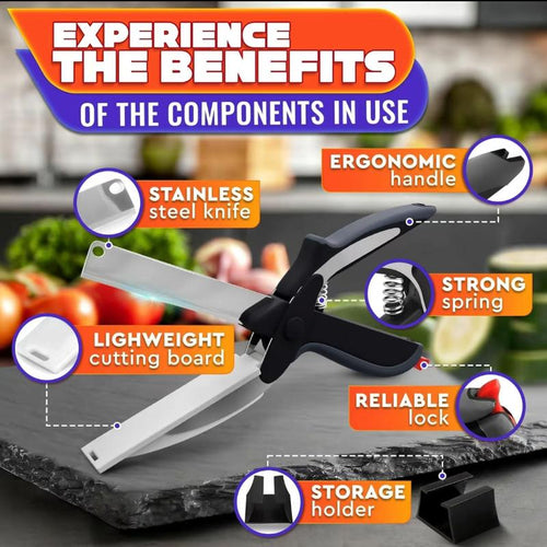 2-in-1 Kitchen Cutter: Cut Your Whole Meal Straight Into the Pot