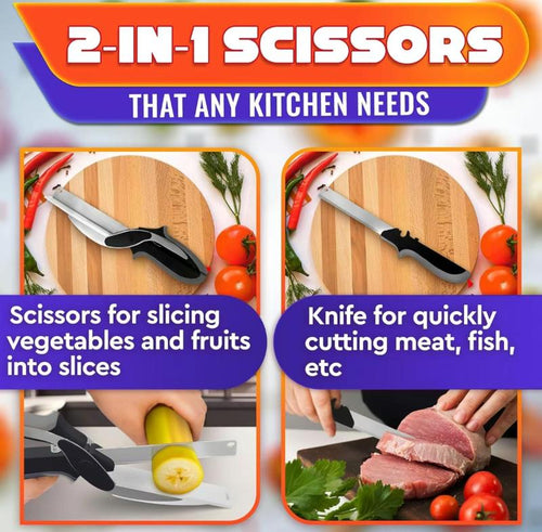 2-in-1 Kitchen Cutter: Cut Your Whole Meal Straight Into the Pot