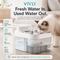 Dual-Tank Clean & Waste Water Fountain (Filter-Free): Fresh Water Daily