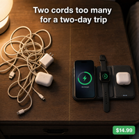Foldable 3-in-1 Travel Charger