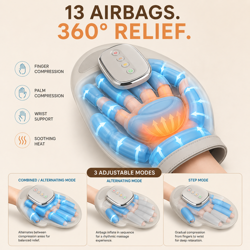 Vivly Air Compression Hand Massager with Heat