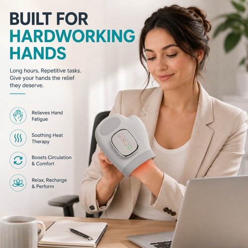 Vivly Air Compression Hand Massager with Heat