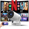 Mini Smart Projector (180° Swivel Ceiling Cinema): Bed Movie Setup