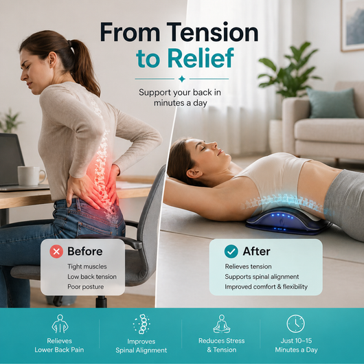 Vivly Lumbar Back Stretcher & Massager