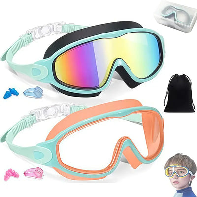 Kids Swim Goggles 2-Pack: Click and Swim