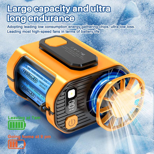 3-in-1 Tactical Waist Cooling Fan: Cool All Day, Charge Your Phone, Light the Dark