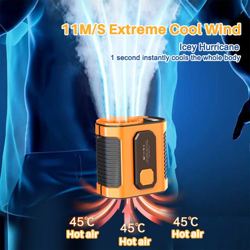 3-in-1 Tactical Waist Cooling Fan: Cool All Day, Charge Your Phone, Light the Dark