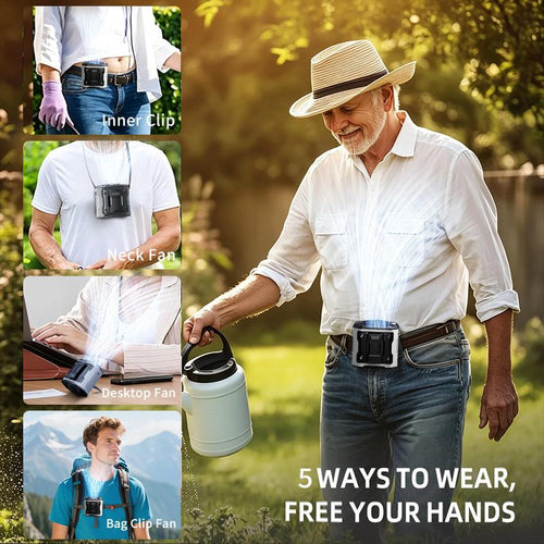 Tactical Waist Clip Fan: Wearable Personal AC for Working in the Heat