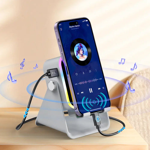 5-in-1 Set-and-Play Speaker Phone Stand: Instant Sound Hub